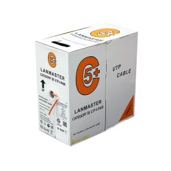 Кабель LANMASTER UTP, 4 пары, кат. 5Е,  350Mhz, LSZH, красный, 305 м