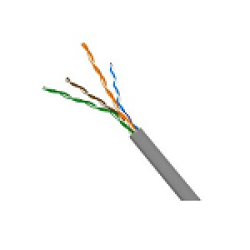 Кабель TWT UTP, серии XS, 4 пары, Кат.5e, PVC, серый, 305 метров