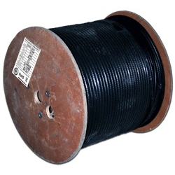 Кабель TWT коаксиальный RG11U 75 Ом, CCS, оплетка AL 96*0.16мм, PE, внешний, черный, 305 м