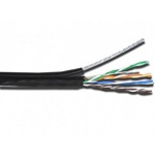 Кабель TWT FTP, 4 пары, Кат.5е, для внешней прокладки, с тросом, 305 м