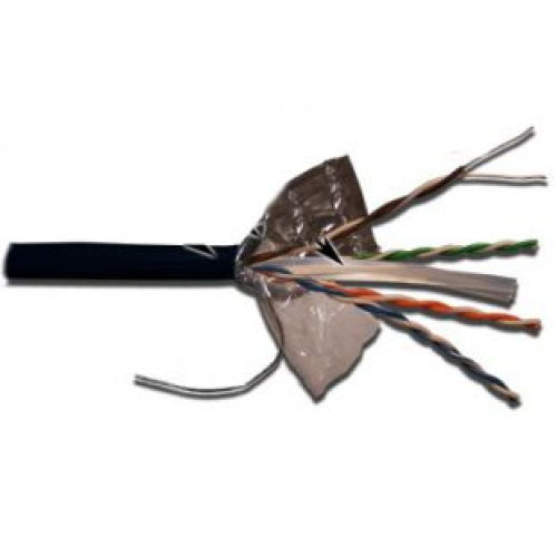 Кабель LANMASTER FTP, 4 пары, кат. 6, с перегородкой,  250Mhz, PE, внешний, с водоблок. слоем, 305 м