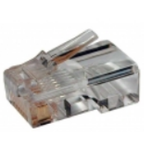 Коннектор RJ12 д/кабеля 6-ти контактный, 100 шт.