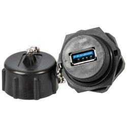 Индустриальный соединительный модуль USB 3.0, IP68, с крышкой