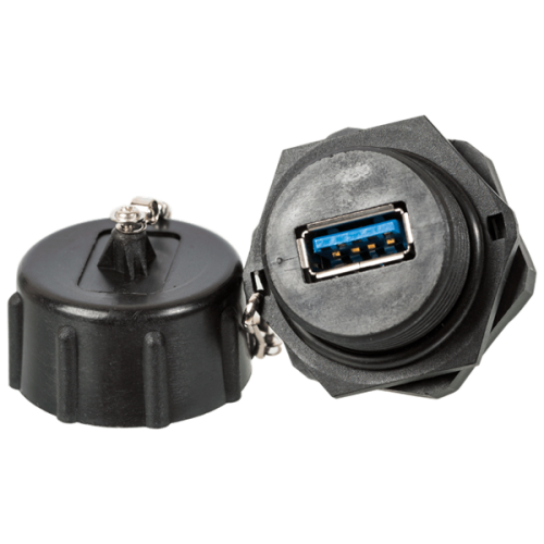 Индустриальный соединительный модуль USB 3.0, IP68, с крышкой