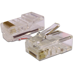 Коннектор RJ45 UTP 8P8C, универсальный, со вставкой, cat.5e, 100 шт.