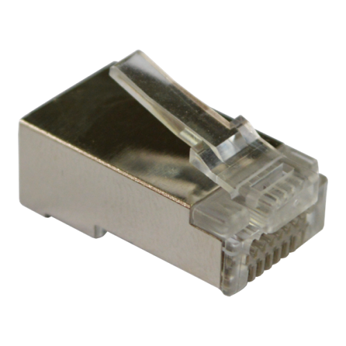 Коннектор RJ45 тип EZ, 8P8C, STP, Cat.5e, универсальный, покрытие 50 микрон,100 шт.