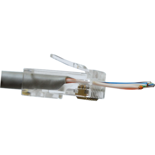 Коннектор RJ45 тип EZ, 8P8C, UTP, Cat.6, универсальный, покрытие 50 микрон,100 шт.