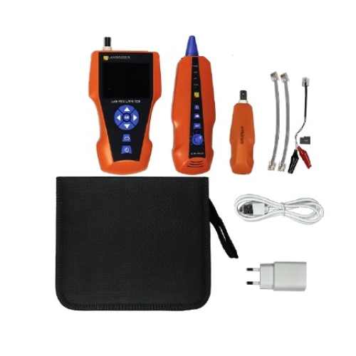 Кабельный тестер с измерением длины, трассировкой кабельных линий и определением POE, с функцией рефлектометра