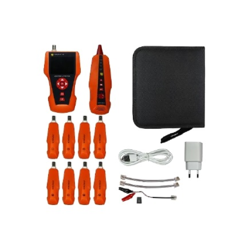 Кабельный тестер с измерением длины, трассировкой кабельных линий и определением POE, 8 ответных частей