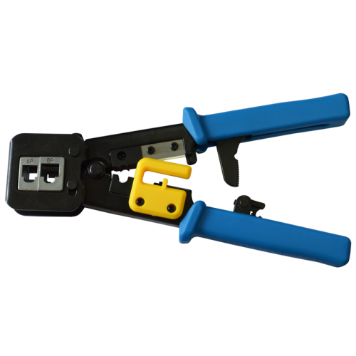 Обжимной инструмент для коннекторов типа EZ, 4P, 6P, 8P, с храповым механизмом