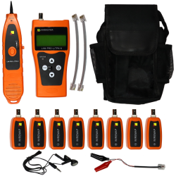 Кабельный тестер с измерением длины и трассировкой кабельных линий, 8 ответных частей