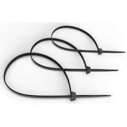 Cabeus CTBL-370 Стяжка нейлоновая неоткрывающаяся, безгалогенная (halogen free), 370x3.6мм, черная (100 шт)