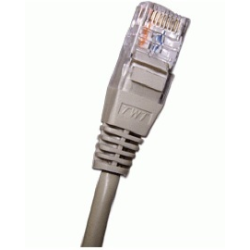 Патч-корд 2-х парный TWT UTP кат.5e, с заливными колпачками, 2.0 м, серый