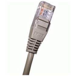 Патч-корд 2-х парный TWT UTP кат.5e, с заливными колпачками, 3.0 м, серый