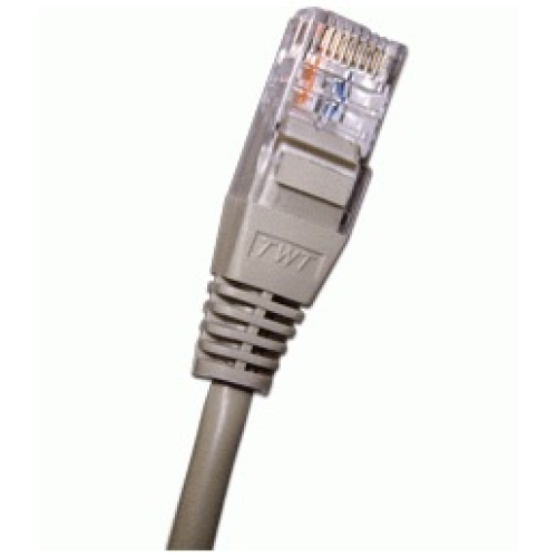 Патч-корд 2-х парный TWT UTP кат.5e, с заливными колпачками, 3.0 м, серый