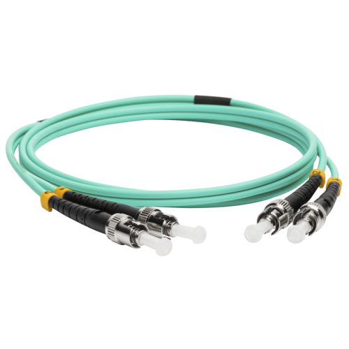 Патч-корд оптический LANMASTER, дуплексный, ST/PC-ST/PC, OM3, LSZH, 1.0 м