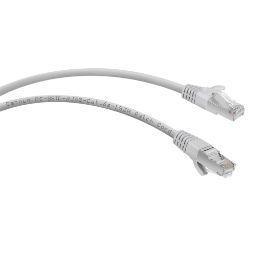 Cabeus PC-SSTP-RJ45-Cat.6a-3m-LSZH Патч-корд S/FTP, категория 6а (10G), 2xRJ45/8p8c, экранированный, серый, LSZH, 3м