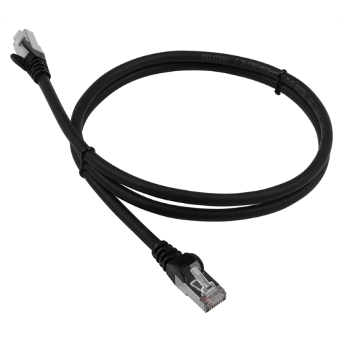 Патч-корд LANMASTER LSZH FTP кат.6, 15 м, черный