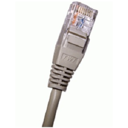 Патч-корд 2-х парный TWT UTP кат.5e, с заливными колпачками, 1.0 м, серый