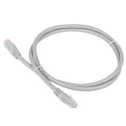 Патч-корд TWT UTP кат.6, с заливными колпачками, 10.0 м, серый