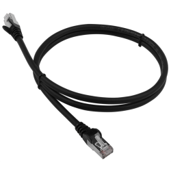 Патч-корд LANMASTER LSZH FTP кат.6, 1.0 м, черный