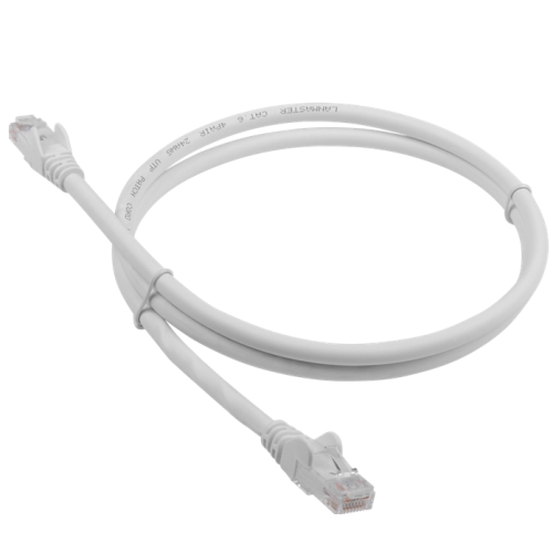 Патч-корд LANMASTER LSZH UTP кат.6, 0.5 м, белый