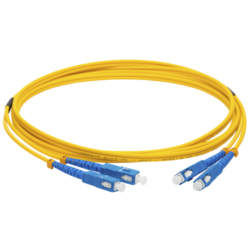 Патч-корд оптический LANMASTER, LSZH, дуплексный, SC/UPC-SC/UPC, SM OS2, 5.0 м