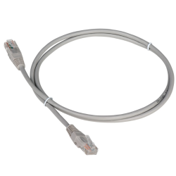 Патч-корд TWT UTP кат.5e, с заливными колпачками, 0.15 м, серый