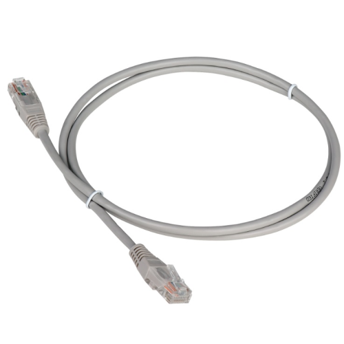 Патч-корд TWT UTP кат.5e, с заливными колпачками, 0.15 м, серый