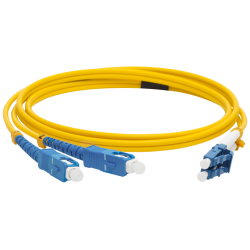Патч-корд оптический LANMASTER, LSZH, симплексный, LC/UPC-SC/UPC, SM OS2, 3.0 м