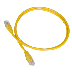 Патч-корд TWT UTP кат.5e, с заливными колпачками, 1.5 м, желтый