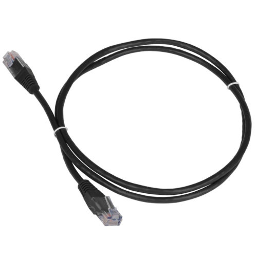 Патч-корд TWT UTP кат.5e, с заливными колпачками, 0.15 м, черный