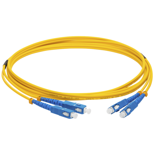 Патч-корд оптический LANMASTER, LSZH, дуплексный, SC/UPC-SC/UPC, SM OS2, 1.0 м