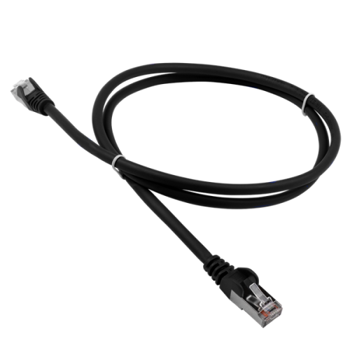 Патч-корд LANMASTER LSZH FTP кат.5e, 0.5 м, черный