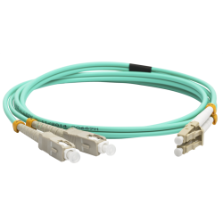 Патч-корд оптический LANMASTER, дуплексный, LC/PC-SC/PC, OM3, LSZH, 2.0 м