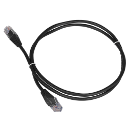 Патч-корд TWT UTP кат.5e, с заливными колпачками, 7.0 м, черный