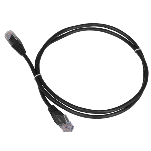 Патч-корд TWT UTP кат.5e, с заливными колпачками, 7.0 м, черный