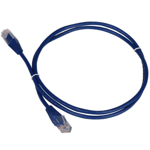 Патч-корд TWT UTP кат.5e, с заливными колпачками, 0.15 м, синий