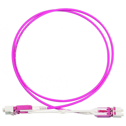 Патч-корд оптический LANMASTER, дуплексный, LC/PC-LC/PC, OM4, LSZH, 1.0 м