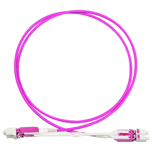 Патч-корд оптический LANMASTER, дуплексный, LC/PC-LC/PC, OM4, LSZH, 1.0 м