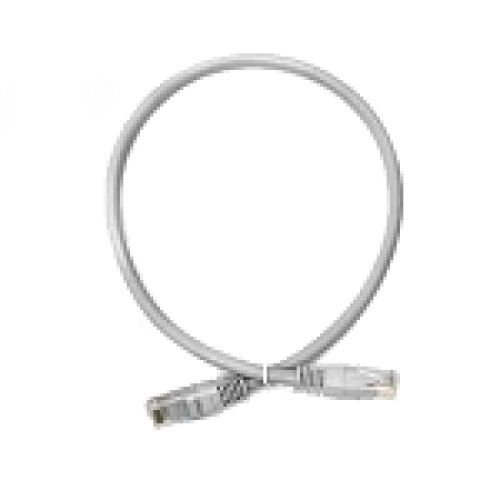 Патч-корд TWT UTP кат.6, с заливными колпачками, 0.5 м, серый