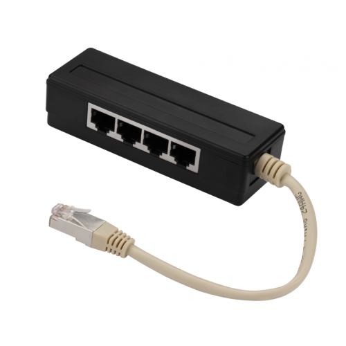 Y-адаптер, 4 параллельных порта, горизонтальный