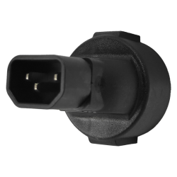 Адаптер переходной, розетка Schuko - вилка C14, 220В, 10А, черный