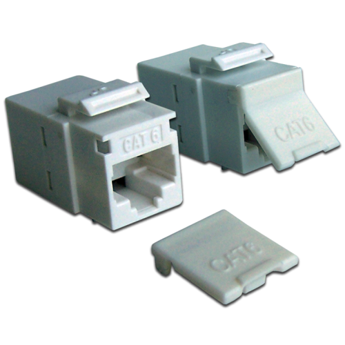 Повторитель портов RJ-45, неэкранированный, кат.6, формата Keystone, белый