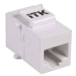 ITK Проходной адаптер кат.5E UTP, RJ45-RJ45, тип Keystone Jack