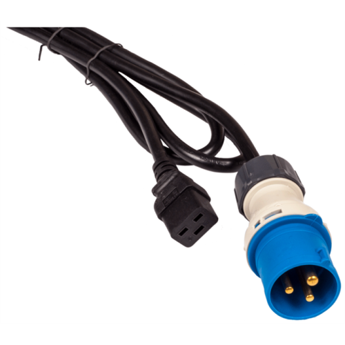 Шнур питания C19-I309 Male, 3х2.5, 220В, 16А, черный, 2.5 метра