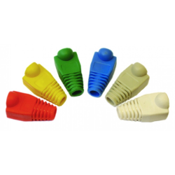 Защитные колпачки для кабеля 6,0мм cat.5, на соединение коннектора с кабелем, желтый, 100 шт. в пчк