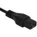 Шнур питания с блокировкой C13-Schuko прямая, 3х0.75, 220В, 10А, черный, 2 метра