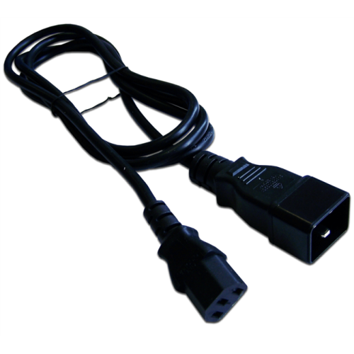 Шнур питания С13-C20, 3х0.75, 220В, 10А, черный, 1 метр