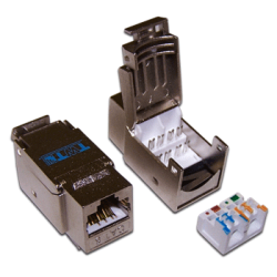 Модуль Keystone RJ45, Cat.6, STP, 90 градусов, белый